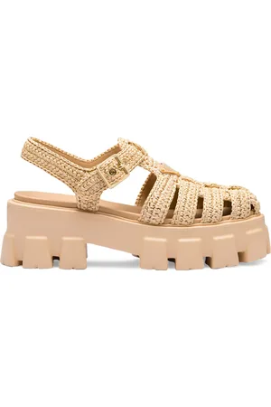 Prada Crochet Platform Sandals 55