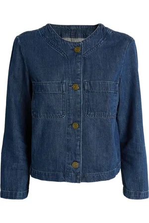Frame Collarless Denim Jacket