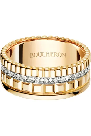 Boucheron Small Yellow Gold and Diamond Quatre Radiant Ring