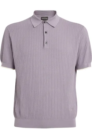 Emporio Armani Patterned-Knit Polo Sweater
