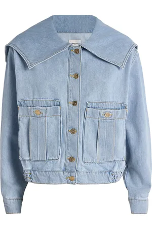 Claudie Pierlot Wide-Collar Denim Jacket