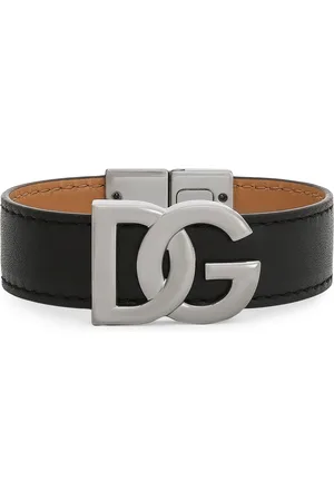 Dolce & Gabbana Leather Monogram Cuff