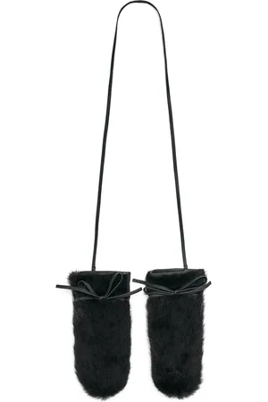 YVES SALOMON Mink Fur-Leather Mittens