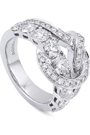 Boodles White and Diamond The Knot Medium Ring