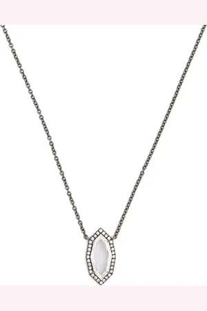 Eva Fehren Black Gold and Diamond Prism Necklace