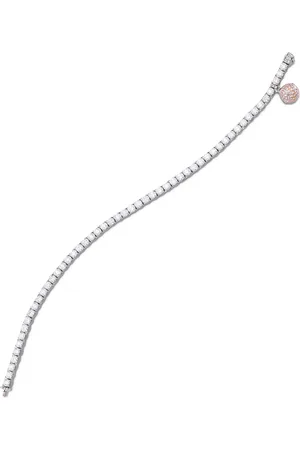 Boodles Platinum, Mixed Gold and Diamond Classic Tennis Bracelet
