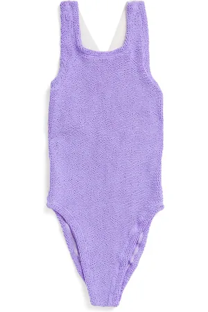 Hunza G Ruffle-Trim Cross-Back Lara Swimsuit