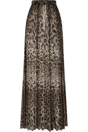 Dolce & Gabbana Leopard-Print Chiffon Culottes