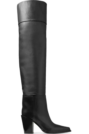 Jimmy Choo Cece 80 Leather Over-The-Knee Boots