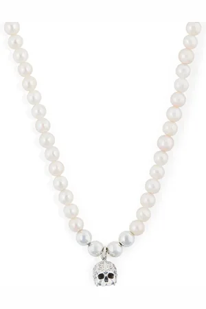 EMANUELE BICOCCHI Sterling Freshwater Pearl Skull Necklace