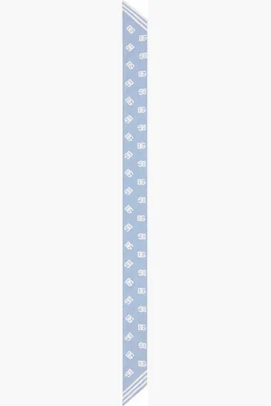 Dolce & Gabbana Silk Monogram Skinny Scarf