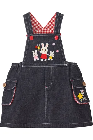 Miki House Cotton Dungaree Dress