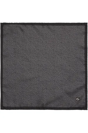 Giorgio Armani Mulberry Silk Geometric Print Pocket Square