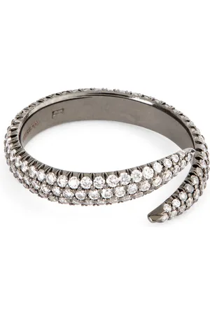 Eva Fehren Blackened White Gold and Diamond Wrap Claw Ring