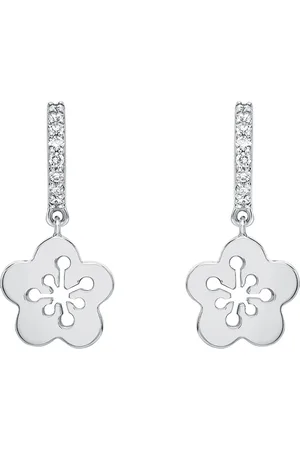 Boodles White and Diamonds Mini Blossom Drop Earrings