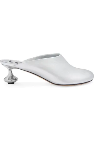 Loewe Metallic Leather Toy Mules 45