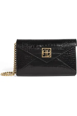 ANINE BING Small Croc-Embossed Elly Clutch