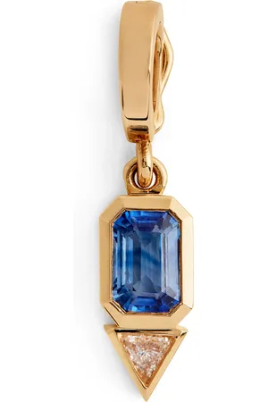 Azlee Yellow , Sapphire and Diamond Trillion Charm