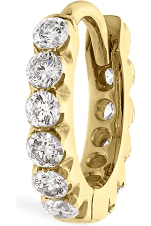 Maria Tash Yellow Invisible Set Diamond Eternity Hoop Earring