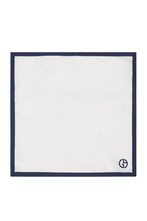 Giorgio Armani Silk Ga Logo Pocket Square