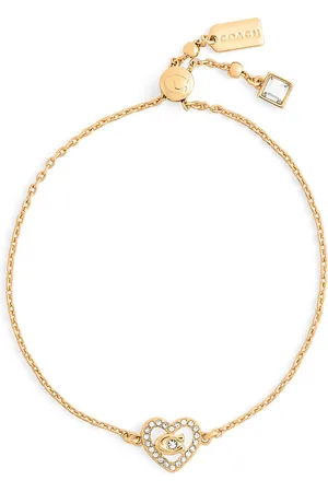 Coach Pavé Crystal Heart Slider Bracelet