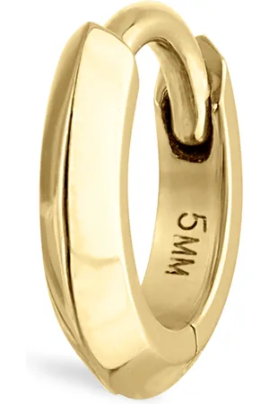 Maria Tash Faceted Metal Vertex Single Hoop Earring