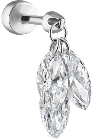Maria Tash Floating Diamond Plume Threaded Charm Earring