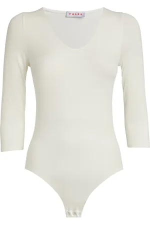Falke Cropped-Sleeve V-Neck Bodysuit