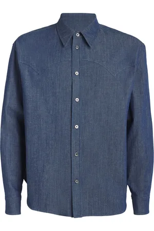 LE 17 SEPTEMBRE Cotton-Linen Denim Western Shirt