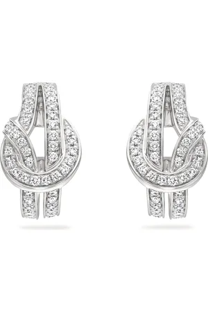 Boodles White and Diamond The Knot Earrings