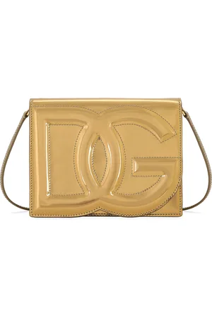 Dolce & Gabbana Metallic Leather Logo Cross-Body Bag