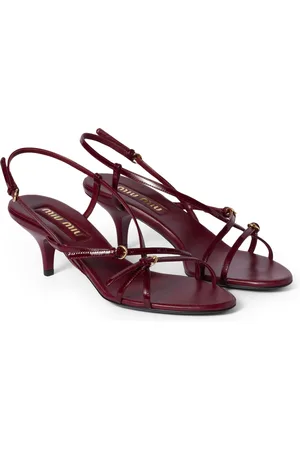 Miu Miu Patent Leather Heeled Sandals 55
