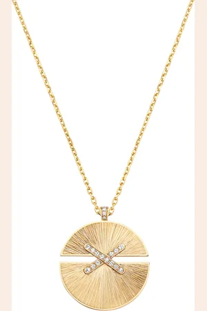 CHAUMET Large Yellow and Diamond Jeux de Liens Harmony Pendant Necklace