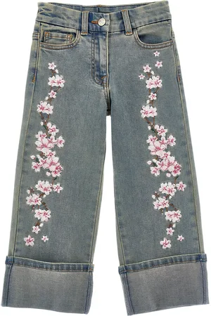 MONNALISA Embroidered Straight Jeans