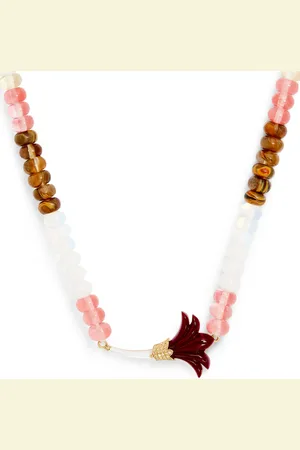 L´Atelier Yellow Gold, Diamond and Mother-of-Pearl Psychedeliah Beaded Necklace