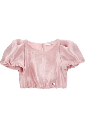 MONNALISA Satin Crop Top