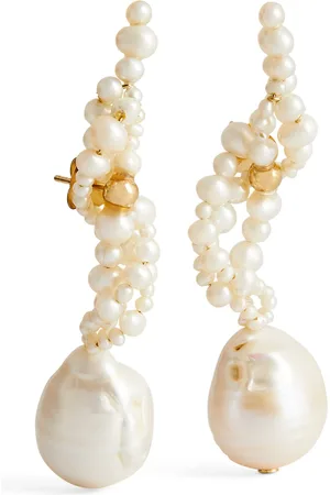 COMPLETEDWORKS Gold Vermeil and Pearl Gotcha Earrings