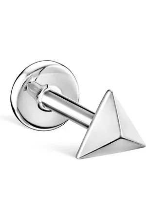 Maria Tash Gold Faceted Triangle Threaded Stud Earring