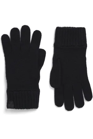 BRIONI Cashmere Leather-Detail Gloves