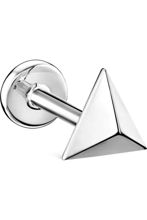 Maria Tash Gold Faceted Triangle Threaded Stud Earring