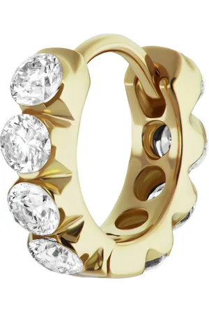 Maria Tash Yellow Invisible Set Large Diamond Eternity Hoop Earring