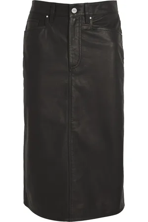 Paige Leather Siren Midi Skirt