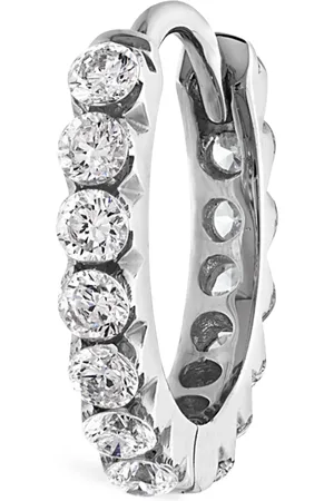 Maria Tash Gold Invisible Set Diamond Eternity Hoop Earring