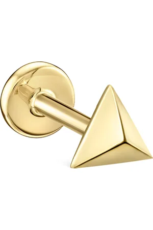 Maria Tash Yellow Faceted Triangle Threaded Stud Earring