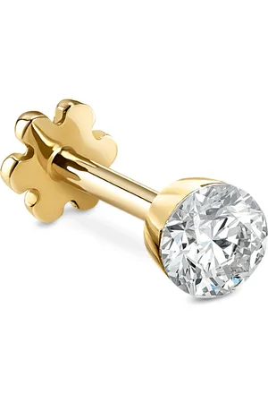 Maria Tash Yellow Invisible Set Diamond Threaded Stud Earring