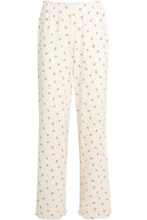 SKIMS Stretch-Cotton Rosebud Trousers