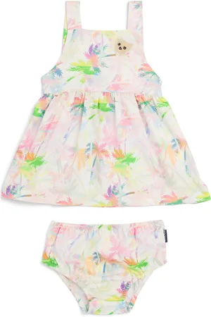 Palm Angels Palm Print Dress and Bloomers Set