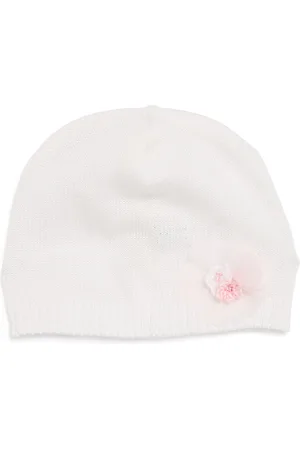BIMBALÒ Knitted Flower-Detail Hat