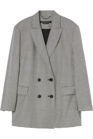 Persona by Marina Rinaldi Virgin Wool Double-Breasted Calcio Blazer