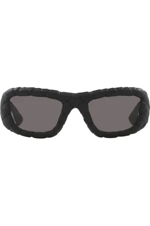 Bottega Veneta BV1303S Intrecciato Rectangular Sunglasses